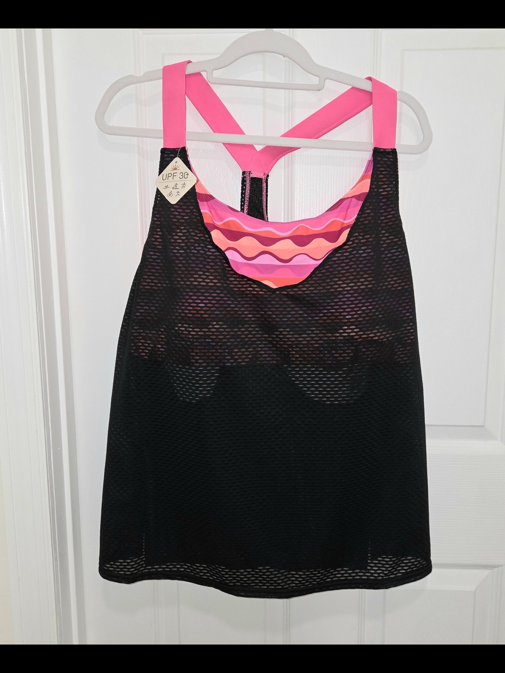 ZeroXposur Women's Carmine Comet UPF 30+ 2-in-1 Tankini Top (E68112) 3X.